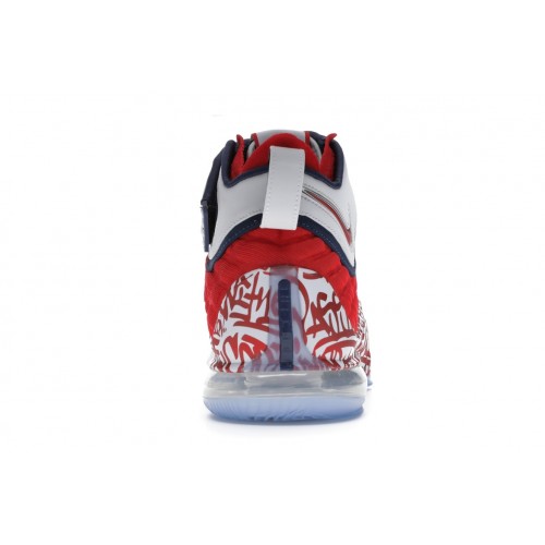 Кроссы Nike LeBron 17 Graffiti Remix Red - мужская сетка размеров