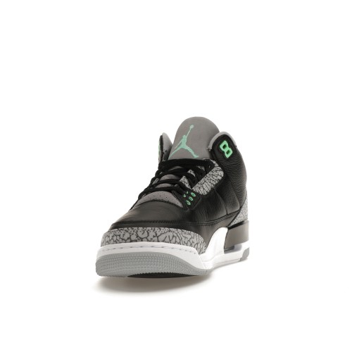 Кроссы Jordan 3 Retro Green Glow - мужская сетка размеров