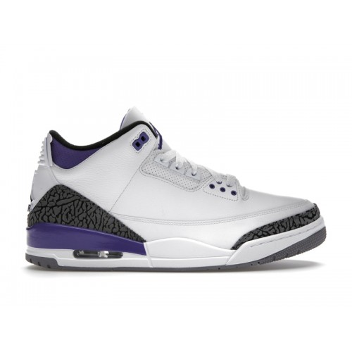 Кроссы Jordan 3 Retro Dark Iris - мужская сетка размеров