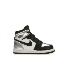 Малышам Jordan 1 Retro High Silver Toe (TD)