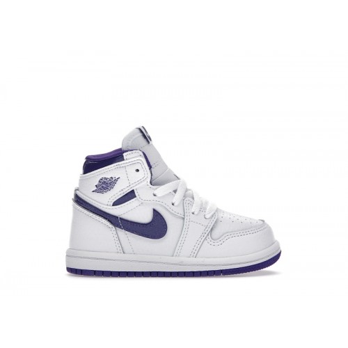 Air Jordan 1 Retro High OG TD Court Purple - детская сетка размеров