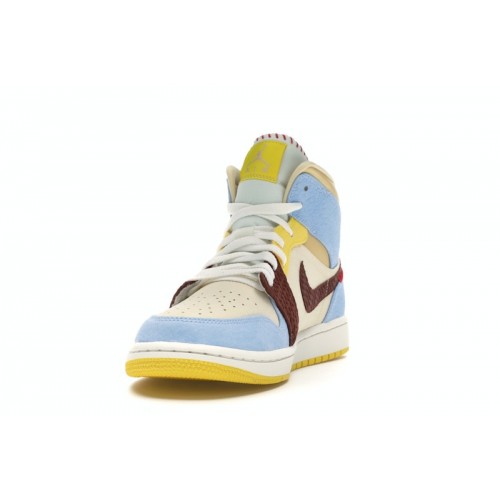 Кроссы Jordan 1 Mid SE Fearless Maison Chateau Rouge - мужская сетка размеров