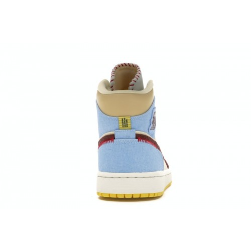 Кроссы Jordan 1 Mid SE Fearless Maison Chateau Rouge - мужская сетка размеров