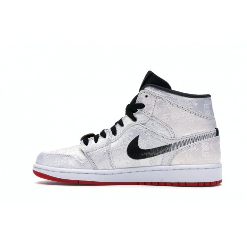 Кроссы Jordan 1 Mid SE Fearless Edison Chen CLOT - мужская сетка размеров