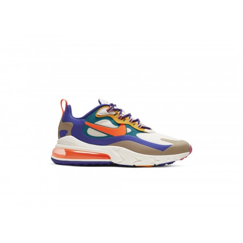 Кроссы Nike Air Max 270 React Light Orewood Brown - мужская сетка размеров