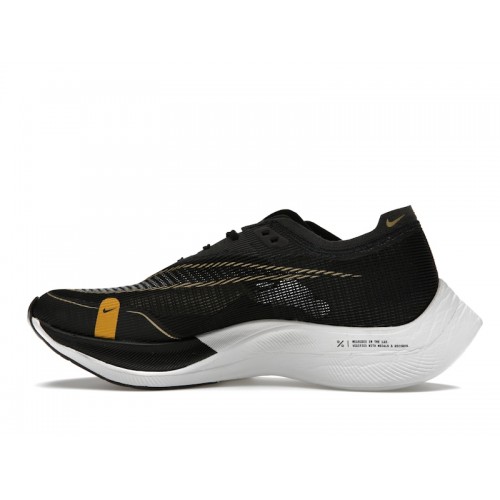 Кроссы Nike ZoomX Vaporfly Next% 2 Black Metallic Gold Coin - мужская сетка размеров