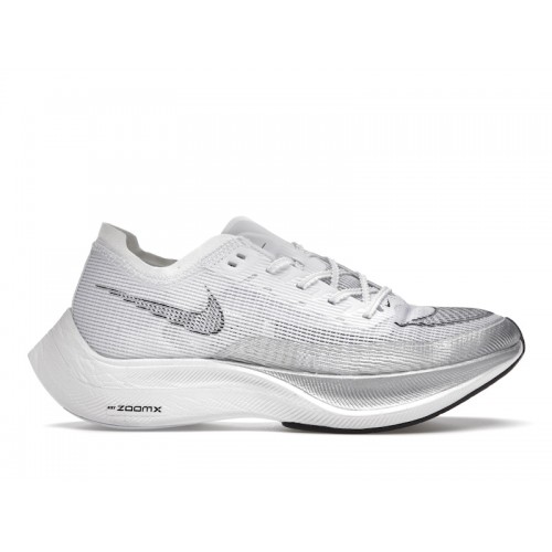 Кроссы Nike ZoomX Vaporfly Next% 2 White Metallic Silver - мужская сетка размеров