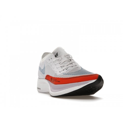 Кроссы Nike ZoomX Vaporfly Next% 2 White Laser Blue Rush Orange - мужская сетка размеров