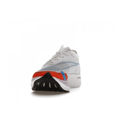 Кроссы Nike ZoomX Vaporfly Next% 2 White Laser Blue Rush Orange - мужская сетка размеров