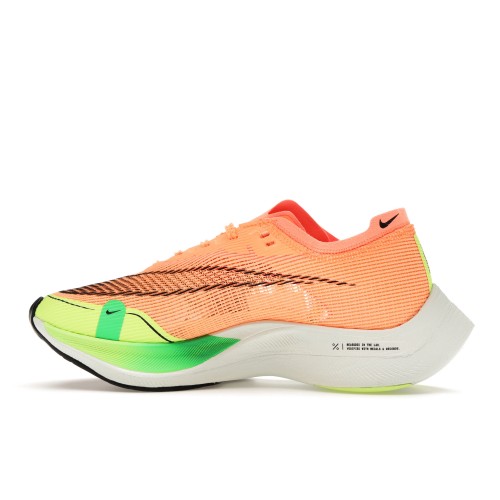 Кроссы Nike ZoomX Vaporfly Next% 2 Peach Cream Green Shock (W) - женская сетка размеров