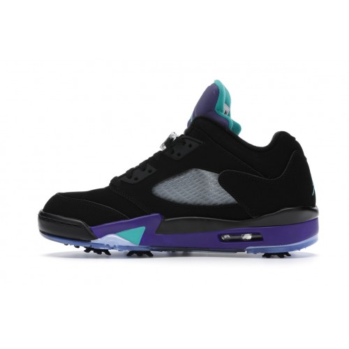Кроссы Jordan 5 Retro Low Golf Black Grape - мужская сетка размеров