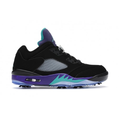 Кроссы Jordan 5 Retro Low Golf Black Grape - мужская сетка размеров