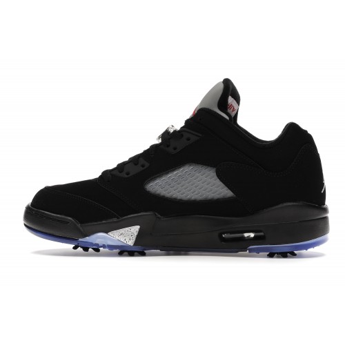 Кроссы Air Jordan 5 Retro Low Golf Black Metallic - мужская сетка размеров