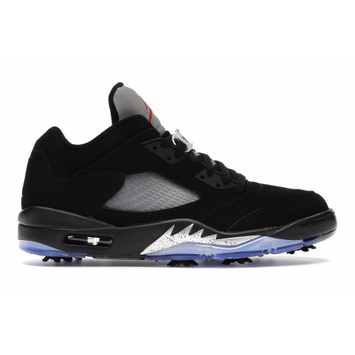 Кроссы Air Jordan 5 Retro Low Golf Black Metallic - мужская сетка размеров