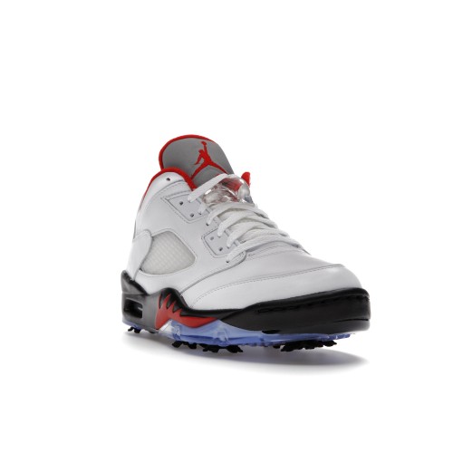 Кроссы Jordan 5 Retro Low Golf Fire Red (Silver Tongue) - мужская сетка размеров