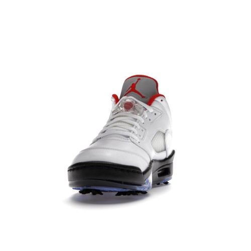Кроссы Jordan 5 Retro Low Golf Fire Red (Silver Tongue) - мужская сетка размеров