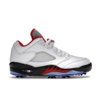 Кроссовки Jordan 5 Retro Low Golf Fire Red (Silver Tongue)