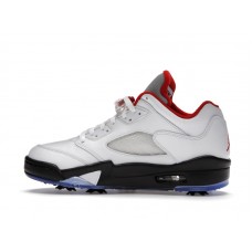 Jordan 5 Retro Low Golf Fire Red (Silver Tongue)