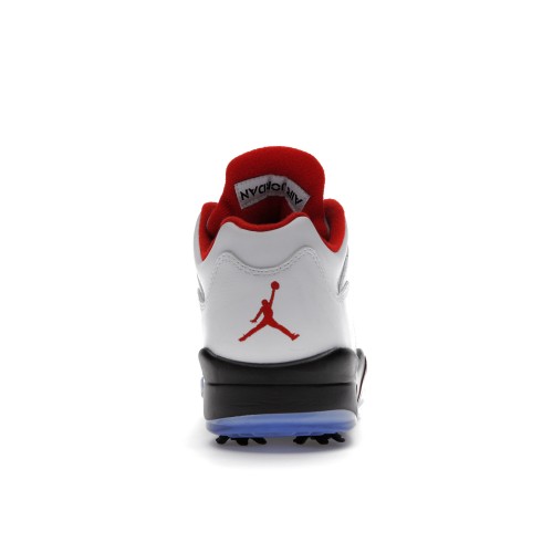 Кроссы Jordan 5 Retro Low Golf Fire Red (Silver Tongue) - мужская сетка размеров