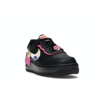 Женские кроссовки Nike Air Force 1 Low Shadow Removable Patches Black Pink (W)