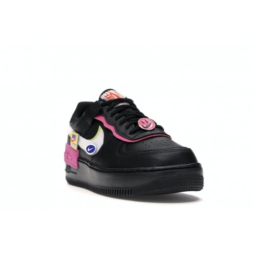 Кроссы Nike Air Force 1 Low Shadow Removable Patches Black Pink (W) - женская сетка размеров
