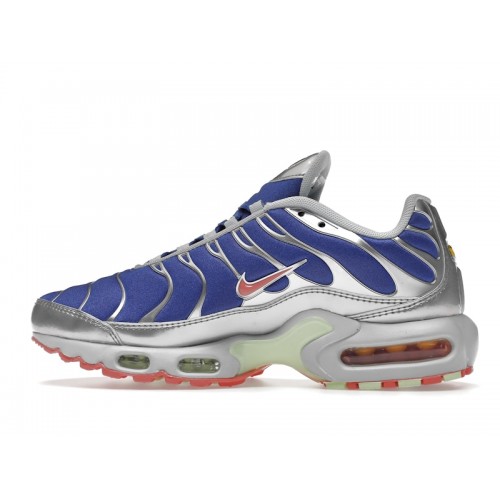 Кроссы Nike Air Max Plus Hyper Royal Sunblush (W) - женская сетка размеров