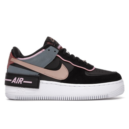 Кроссы Nike Air Force 1 Low Shadow Black Light Arctic Pink Claystone Red (W) - женская сетка размеров