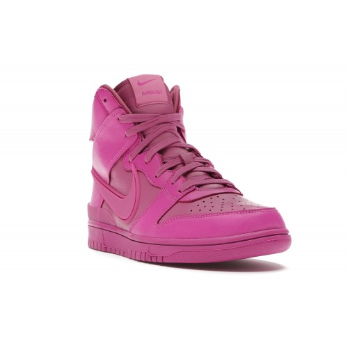 Кроссы Nike Dunk High AMBUSH Active Fuchsia - мужская сетка размеров