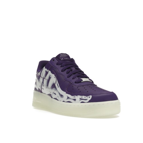 Кроссы Nike Air Force 1 Low 07 QS Purple Skeleton Halloween (2021) - мужская сетка размеров
