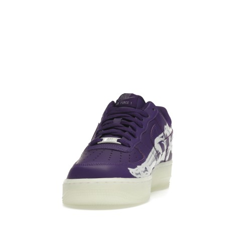 Кроссы Nike Air Force 1 Low 07 QS Purple Skeleton Halloween (2021) - мужская сетка размеров
