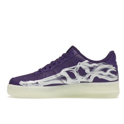 Кроссы Nike Air Force 1 Low 07 QS Purple Skeleton Halloween (2021) - мужская сетка размеров