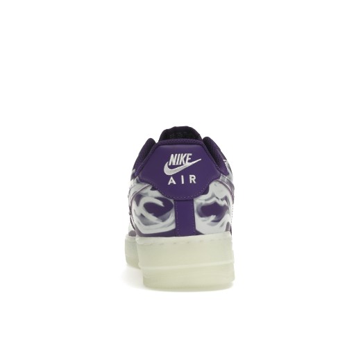 Кроссы Nike Air Force 1 Low 07 QS Purple Skeleton Halloween (2021) - мужская сетка размеров