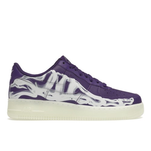 Кроссы Nike Air Force 1 Low 07 QS Purple Skeleton Halloween (2021) - мужская сетка размеров