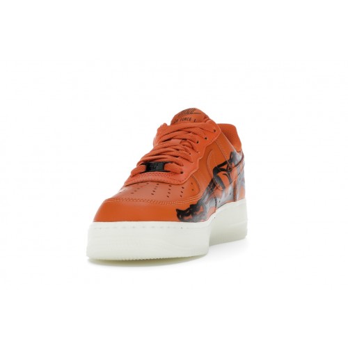 Кроссы Nike Air Force 1 Low Orange Skeleton Halloween (2020) - мужская сетка размеров