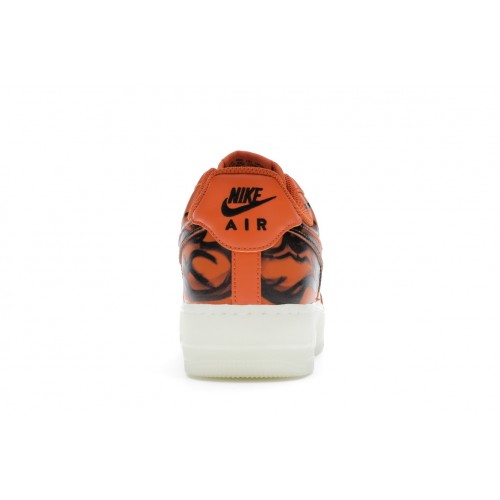 Кроссы Nike Air Force 1 Low Orange Skeleton Halloween (2020) - мужская сетка размеров