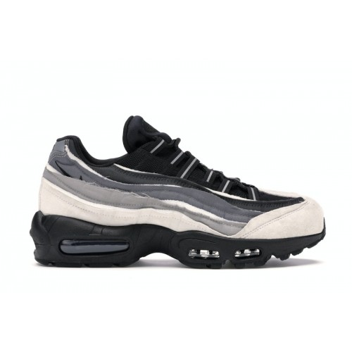 Кроссы Nike Air Max 95 Comme des Garcons Black Grey - мужская сетка размеров