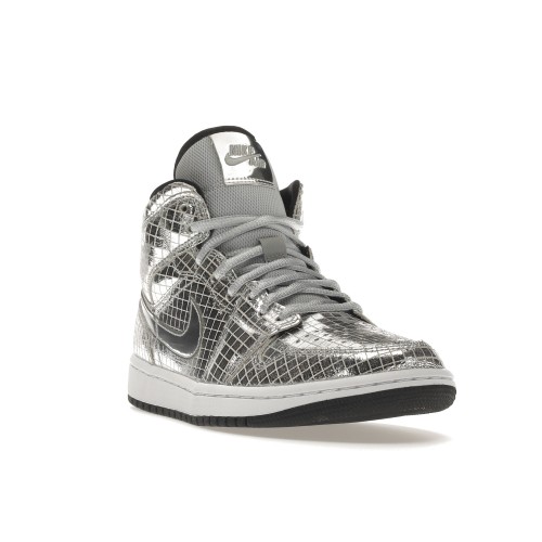Кроссы Jordan 1 Mid SE Disco Metallic Silver (W) - женская сетка размеров