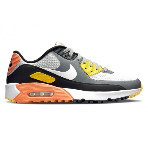 Кроссы Nike Air Max 90 Golf Smoke Grey Black Orange - мужская сетка размеров