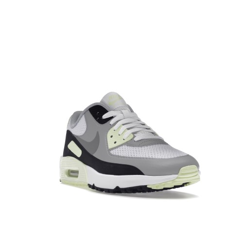 Кроссы Nike Air Max 90 Golf White Particle Grey Barely Volt - мужская сетка размеров