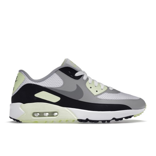 Кроссы Nike Air Max 90 Golf White Particle Grey Barely Volt - мужская сетка размеров