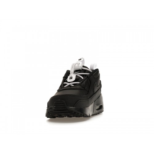 Кроссы Nike Air Max 90 Toggle Triple Black (TD) - детская сетка размеров