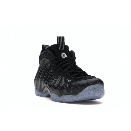 Кроссы Nike Air Foamposite One All-Over Swoosh Black - мужская сетка размеров