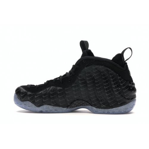 Кроссы Nike Air Foamposite One All-Over Swoosh Black - мужская сетка размеров