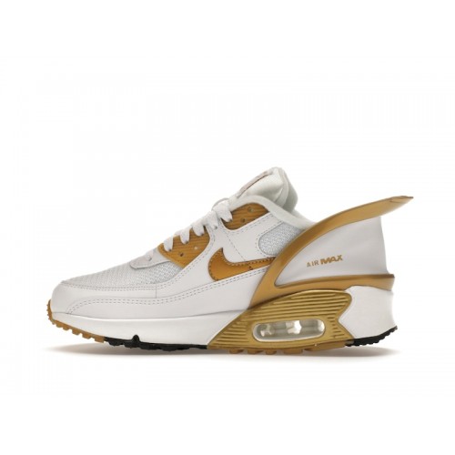 Nike Air Max 90 FlyEase GS Metallic Gold - подростковая сетка размеров