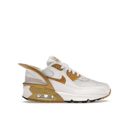 Nike Air Max 90 FlyEase GS Metallic Gold - подростковая сетка размеров
