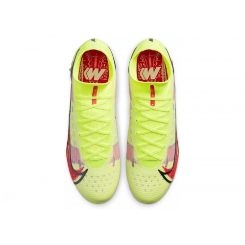Nike Mercurial Superfly 8 Elite SG-Pro AC Volt Black Bright Crimson - мужская сетка размеров
