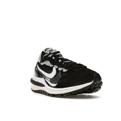 Кроссы Nike Vaporwaffle sacai Black White - мужская сетка размеров