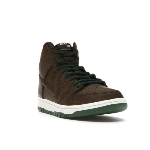Кроссы Nike SB Dunk High Baroque Brown Vegan Leather - мужская сетка размеров