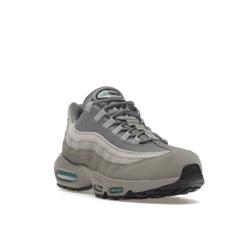 Кроссы Nike Air Max 95 Retro Logo Grey Aqua - мужская сетка размеров