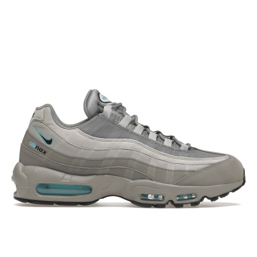 Кроссы Nike Air Max 95 Retro Logo Grey Aqua - мужская сетка размеров